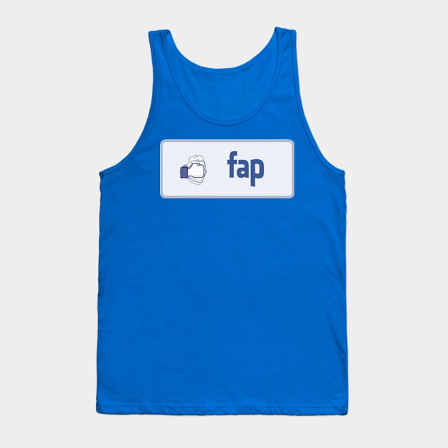 The Fap Button Tee Tank Top by PeddlingSmut